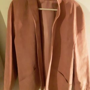 Pink suede coat